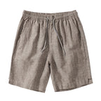 Bermuda Masculina de Linho Listrada Torinzi TZ503, modelo leve e moderno com listras discretas e caimento refinado, ideal para dias quentes.