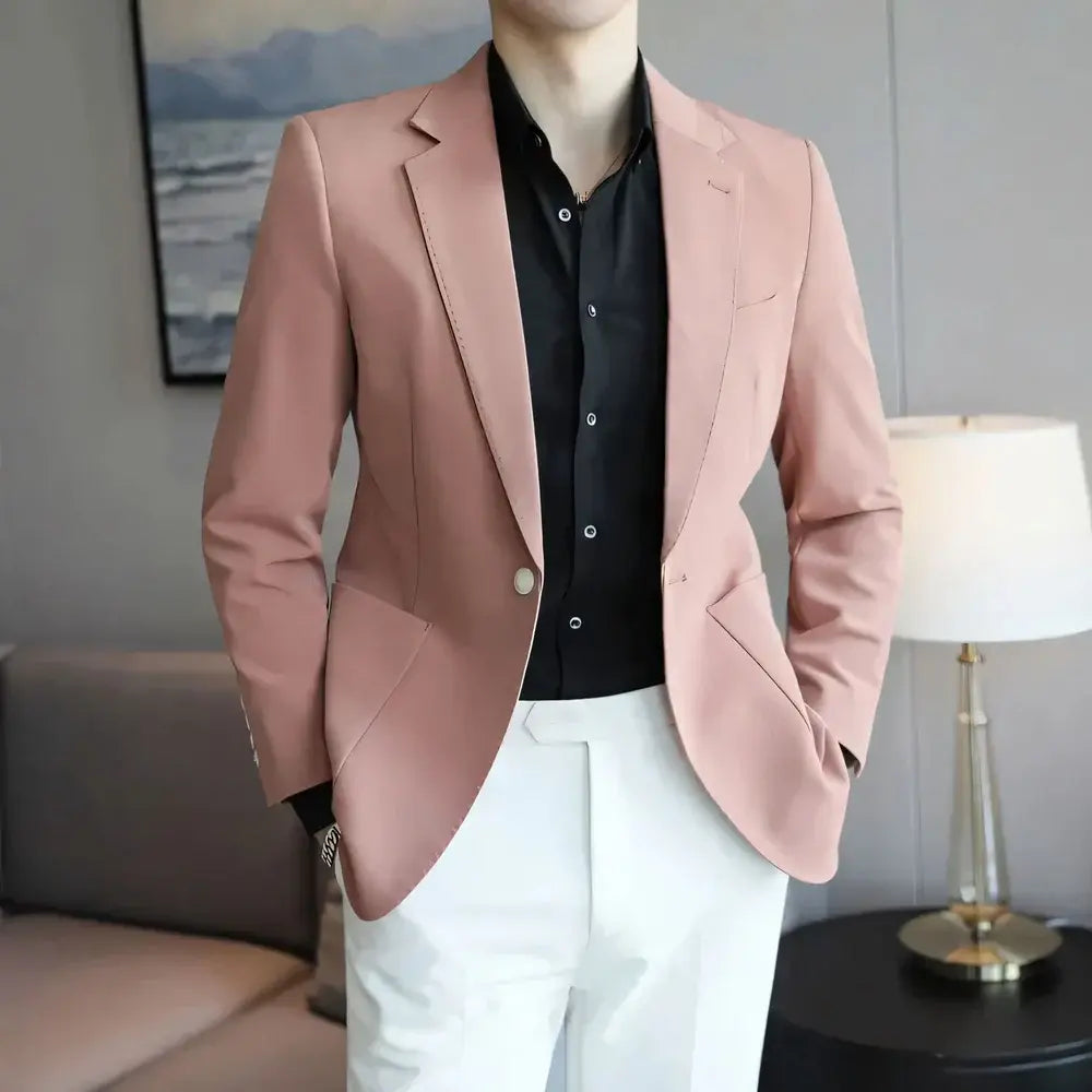 Blazer Masculino Vergast Torinzi TZ059 feito em caxemira com costura de alfaiataria, design refinado e caimento sofisticado.