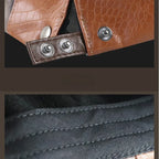 Boina Masculina de Couro Vintage Torinzi TZ273, modelo ajustável e elegante em couro premium, ideal para looks sofisticados e casuais.