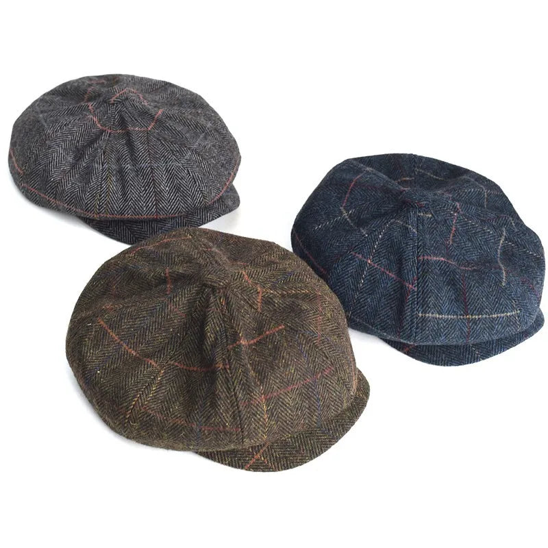 Boina Masculina de Lã Classic Torinzi TZ272 modelo britânico em lã premium ideal para composições casuais e formais com elegância.