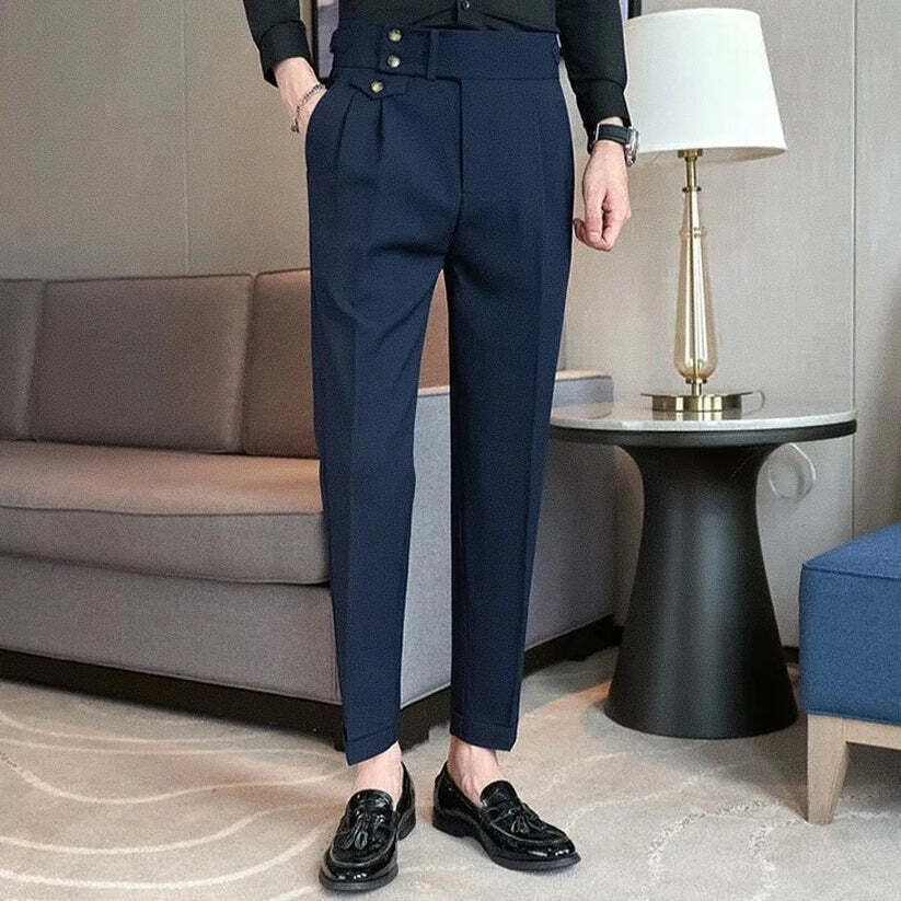 Calça de Alfaiataria Masculina Torinzi TZ253 feita com materiais duráveis e corte preciso, ideal para visuais sofisticados e confortáveis.