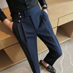 Calça de Alfaiataria Masculina Torinzi TZ253 feita com materiais duráveis e corte preciso, ideal para visuais sofisticados e confortáveis.