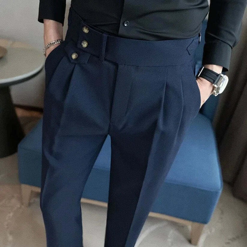 Calça de Alfaiataria Masculina Torinzi TZ253 feita com materiais duráveis e corte preciso, ideal para visuais sofisticados e confortáveis.