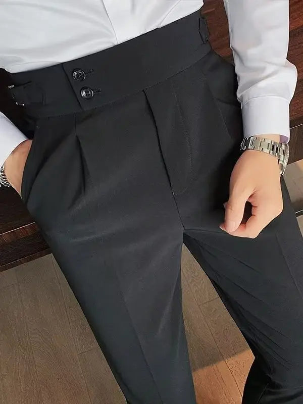 Calça de Alfaiataria Masculina Torinzi TZ256 elegante e resistente, com tecido premium e corte tradicional, ideal para eventos e uso corporativo.