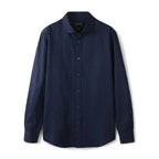 Camisa de Linho Masculina Lisa Torinzi TZ790 com tecido leve e caimento refinado ideal para composições casuais ou formais.