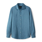 Camisa de Linho Masculina Lisa Torinzi TZ790 com tecido leve e caimento refinado ideal para composições casuais ou formais.