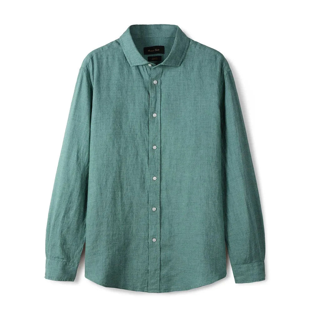 Camisa de Linho Masculina Lisa Torinzi TZ790 com tecido leve e caimento refinado ideal para composições casuais ou formais.