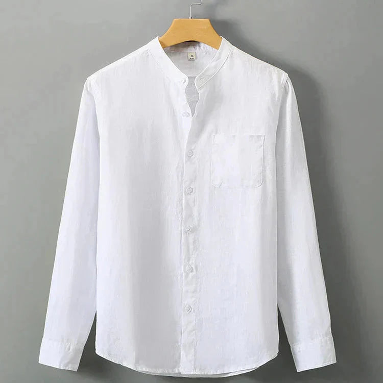 Camisa de Linho Masculina Torinzi TZ792 leve e elegante, em linho nobre e caimento refinado, ideal para eventos formais e ocasiões casuais.