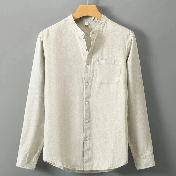 Camisa de Linho Masculina Torinzi TZ792 leve e elegante, em linho nobre e caimento refinado, ideal para eventos formais e ocasiões casuais.