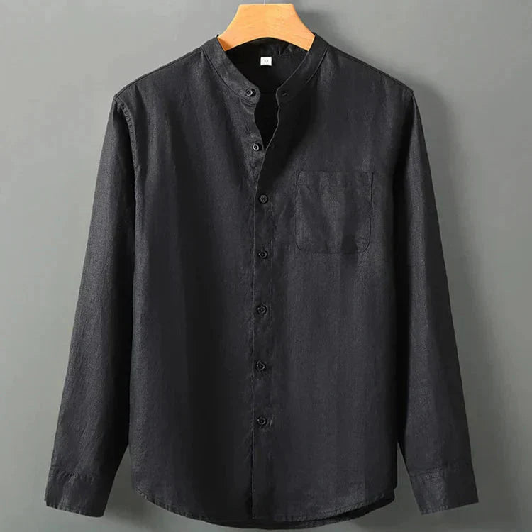 Camisa de Linho Masculina Torinzi TZ792 leve e elegante, em linho nobre e caimento refinado, ideal para eventos formais e ocasiões casuais.
