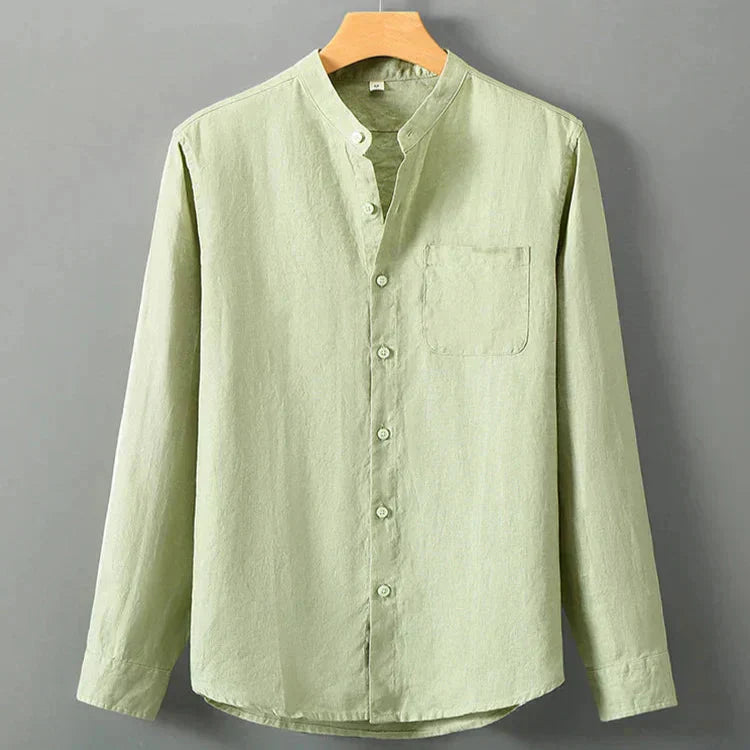 Camisa de Linho Masculina Torinzi TZ792 leve e elegante, em linho nobre e caimento refinado, ideal para eventos formais e ocasiões casuais.