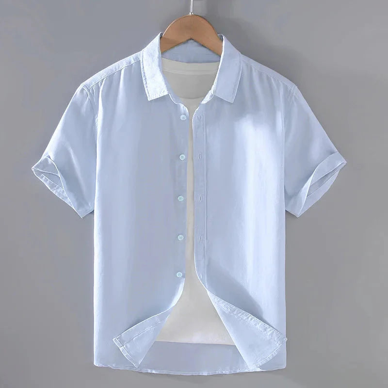 Camisa de Linho Masculina Torinzi TZ796 feita em linho premium com caimento impecável e design clássico para um visual elegante e refinado.