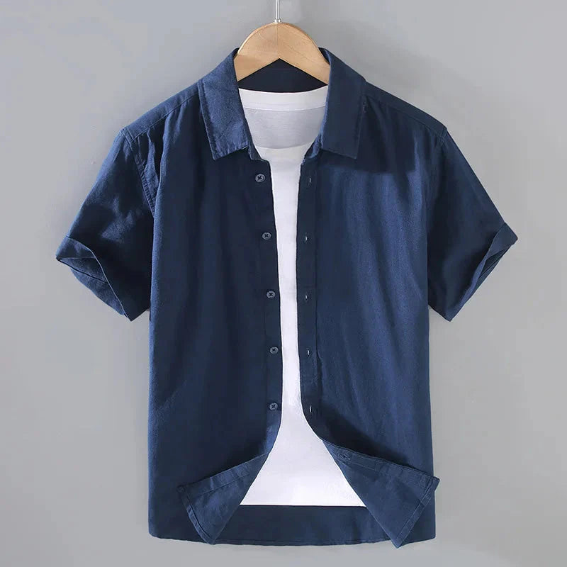 Camisa de Linho Masculina Torinzi TZ796 feita em linho premium com caimento impecável e design clássico para um visual elegante e refinado.