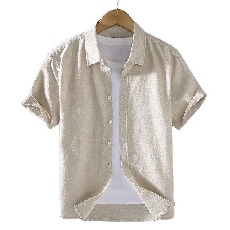 Camisa de Linho Masculina Torinzi TZ796 feita em linho premium com caimento impecável e design clássico para um visual elegante e refinado.