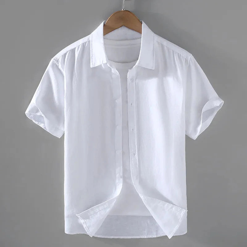 Camisa de Linho Masculina Torinzi TZ796 feita em linho premium com caimento impecável e design clássico para um visual elegante e refinado.