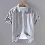 Camisa de Linho Masculina Torinzi TZ796 feita em linho premium com caimento impecável e design clássico para um visual elegante e refinado.