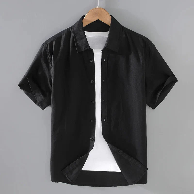 Camisa de Linho Masculina Torinzi TZ796 feita em linho premium com caimento impecável e design clássico para um visual elegante e refinado.