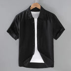 Camisa de Linho Masculina Torinzi TZ796 feita em linho premium com caimento impecável e design clássico para um visual elegante e refinado.