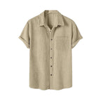 Camisa Manga Curta Torinzi em Veludo Cotelê TZ580 masculina, modelo sofisticado e moderno com textura aveludada e caimento elegante.