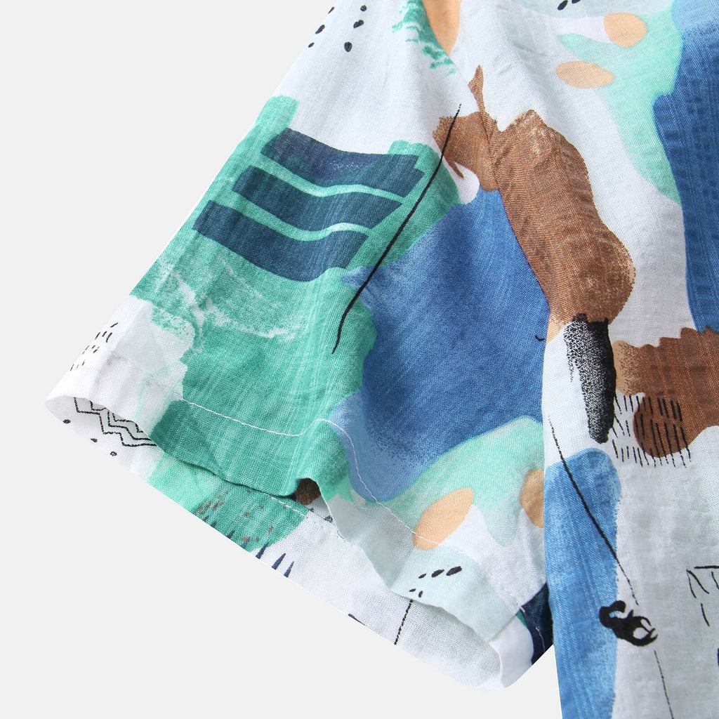 Camisa Manga Curta Torinzi Mirage TZ588 masculina, modelo estampado leve e moderno, ideal para looks casuais e sofisticados com toque de frescor.