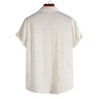 Camisa Manga Curta Torinzi Playa Off White TZ591 masculina, modelo leve e moderno, ideal para combinações elegantes com toque descontraído.
