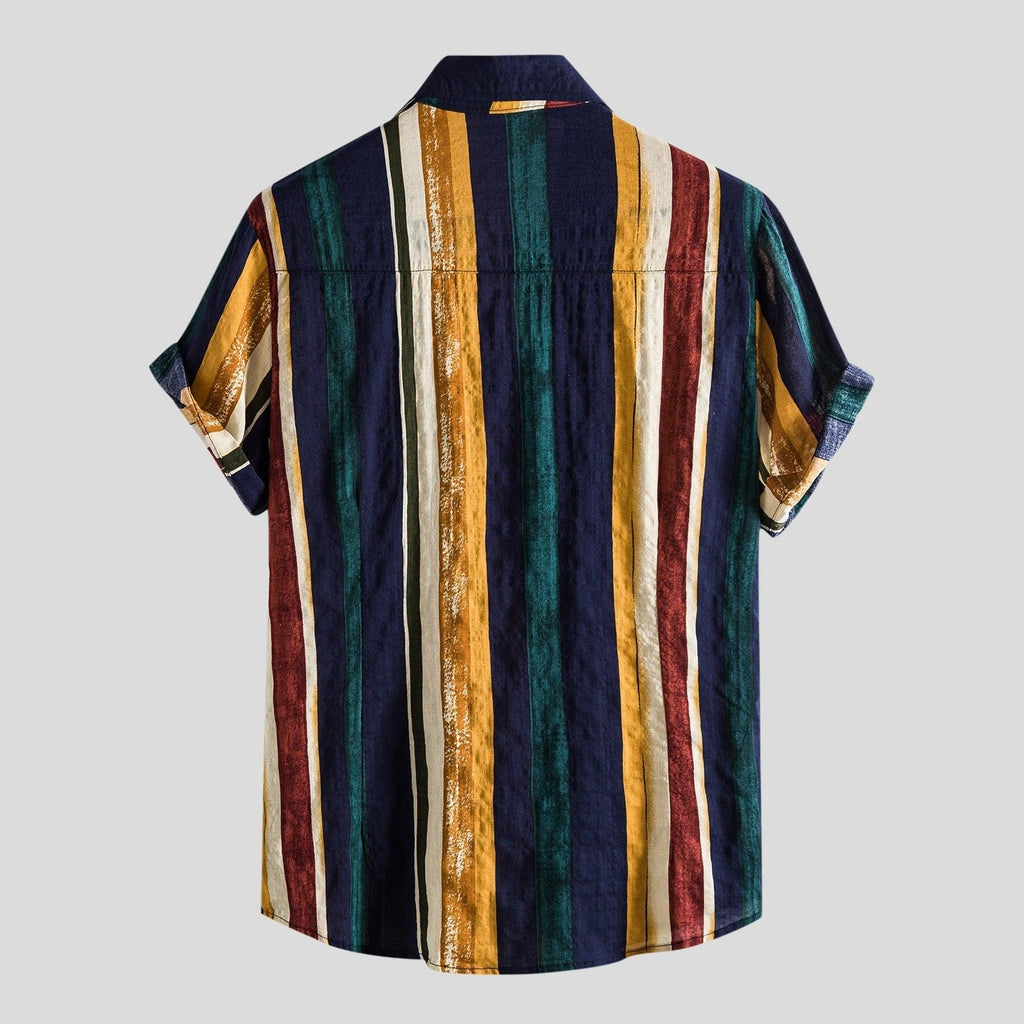 Camisa Manga Curta Torinzi Vintage TZ597 masculina, modelo leve e elegante com toque retrô, ideal para looks casuais e sofisticados.