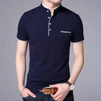Camisa Polo Masculina Beyond Torinzi TZ079 com tecido leve e respirável, ideal para compor looks casuais e sofisticados com conforto.