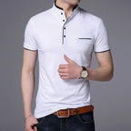 Camisa Polo Masculina Beyond Torinzi TZ079 com tecido leve e respirável, ideal para compor looks casuais e sofisticados com conforto.