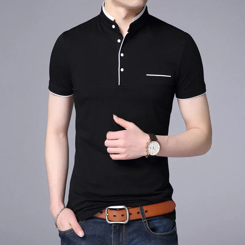 Camisa Polo Masculina Beyond Torinzi TZ079 com tecido leve e respirável, ideal para compor looks casuais e sofisticados com conforto.