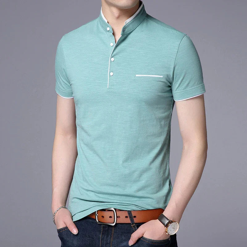 Camisa Polo Masculina Beyond Torinzi TZ079 com tecido leve e respirável, ideal para compor looks casuais e sofisticados com conforto.