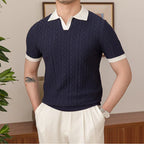 Camisa Polo Masculina Tricot Madrid Torinzi TZ016 leve e elegante, com caimento moderno e toque macio, ideal para looks casuais e sofisticados.