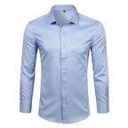 Camisa Social Masculina Torinzi TZ011 em tecido tecnológico com caimento perfeito e conforto ideal para o uso diário.
