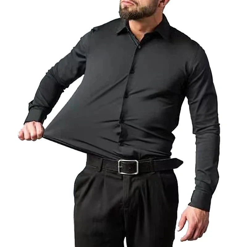 Camisa Social Masculina Torinzi TZ011 em tecido tecnológico com caimento perfeito e conforto ideal para o uso diário.