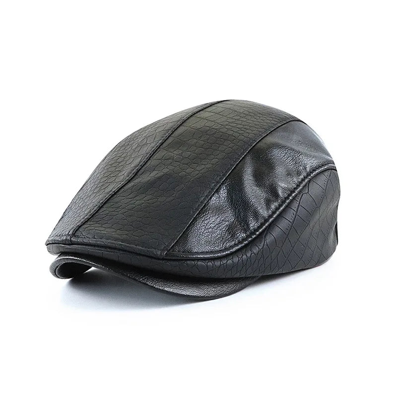 Boina Masculina de Couro Vintage Torinzi TZ273 Boina Masculina de Couro Vintage Torinzi TZ273