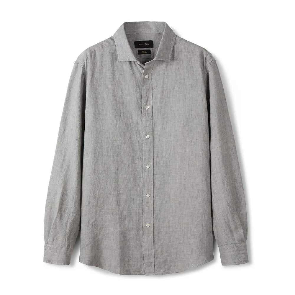 Camisa de Linho Masculina Lisa Torinzi TZ790 Camisa de Linho Masculina Lisa Torinzi TZ790