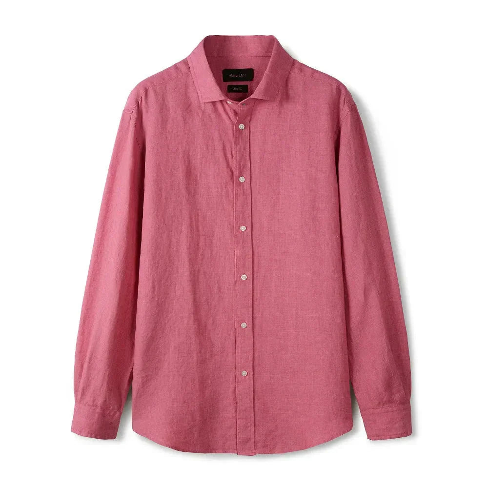 Camisa de Linho Masculina Lisa Torinzi TZ790 Camisa de Linho Masculina Lisa Torinzi TZ790