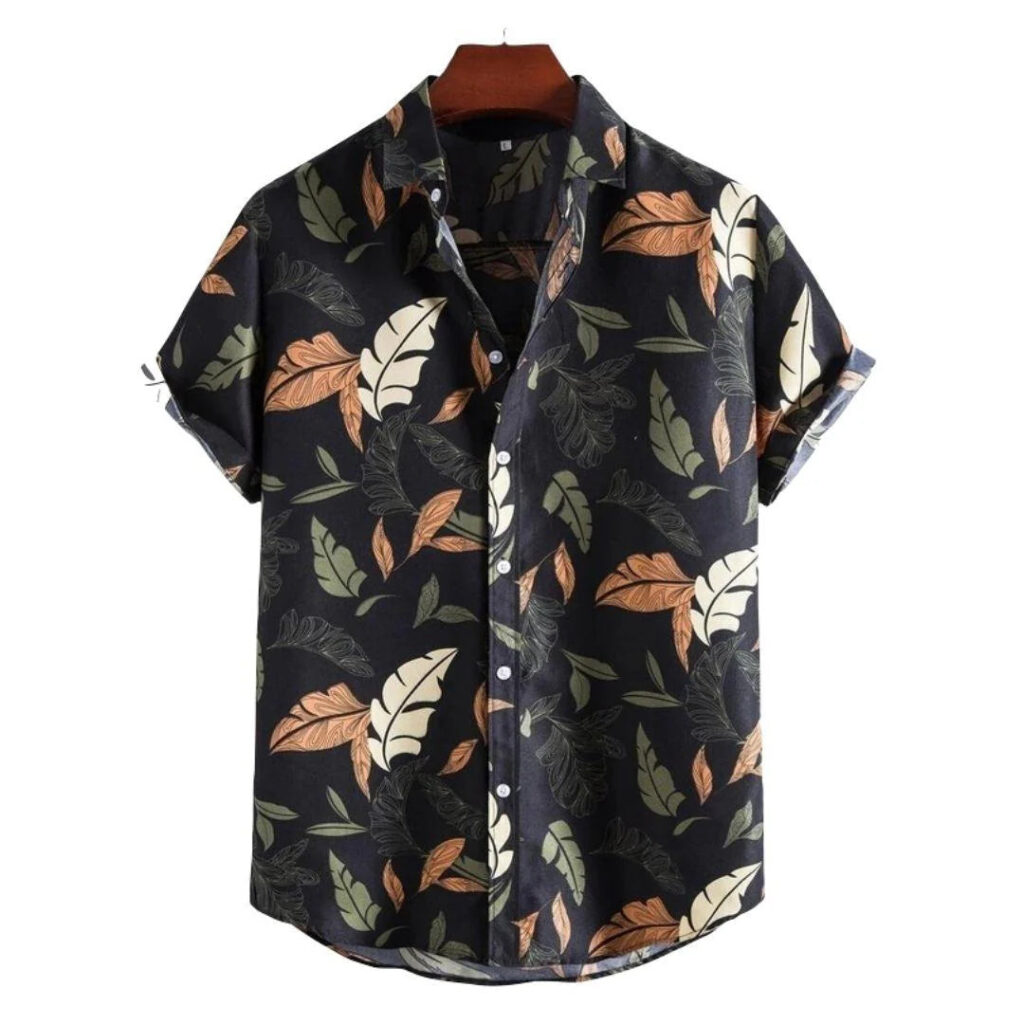 Camisa Manga Curta Torinzi Autumn TZ577 masculina, modelo estampado com caimento perfeito, leveza e estilo para composições casuais e sofisticadas.