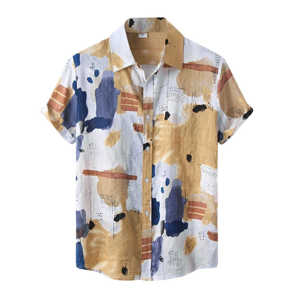 Camisa Manga Curta Torinzi Mirage TZ588 masculina, modelo estampado leve e moderno, ideal para looks casuais e sofisticados com toque de frescor.