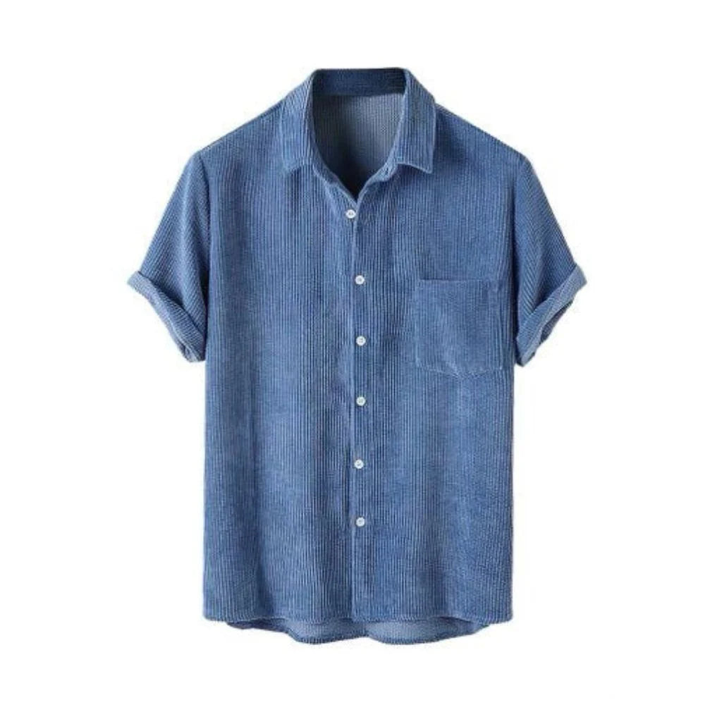 Camisa Manga Curta Torinzi Sardenha TZ592 masculina, modelo em linho leve e elegante, ideal para composições clássicas e sofisticadas.