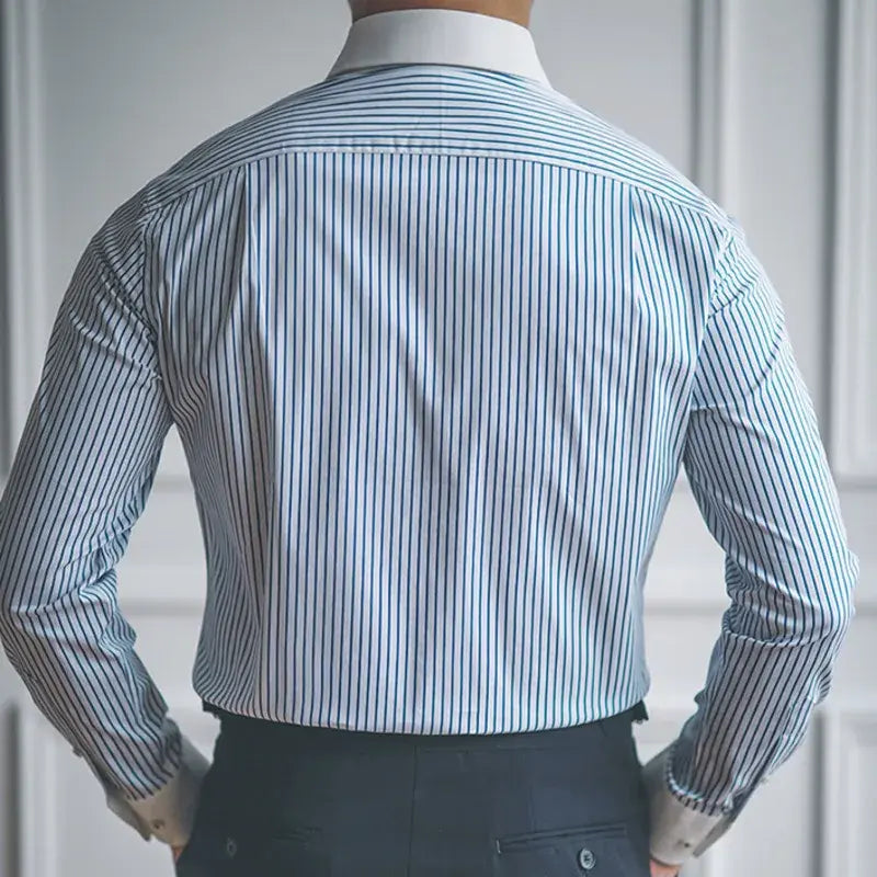Camisa Social Masculina Listrada Torinzi TZ086 Camisa Social Masculina Listrada Torinzi TZ086