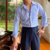 Camisa Social Masculina Listrada Torinzi TZ087