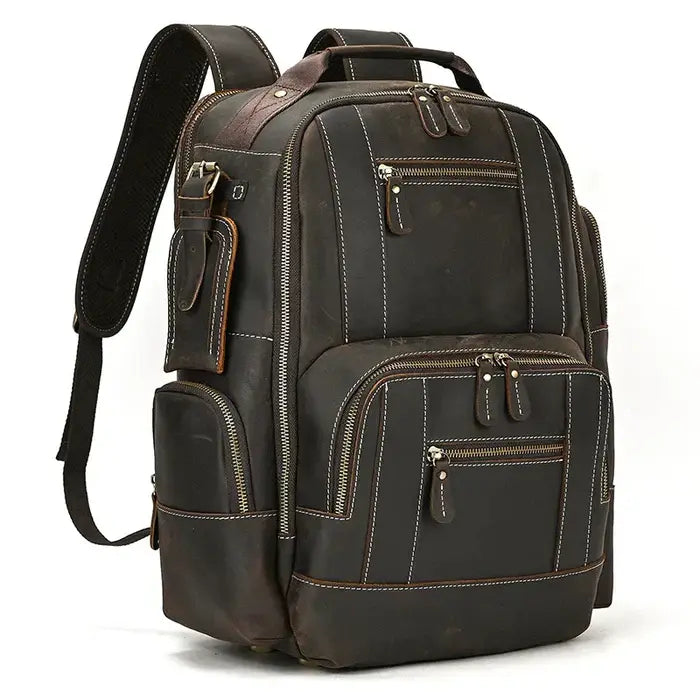 Mochila Executiva em Couro Retrô Torinzi TZ071 Mochila Executiva em Couro Retrô Torinzi TZ071